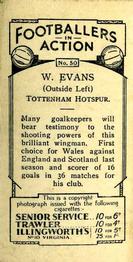 1934 Gallaher Footballers in Action #50 Willie Evans Back