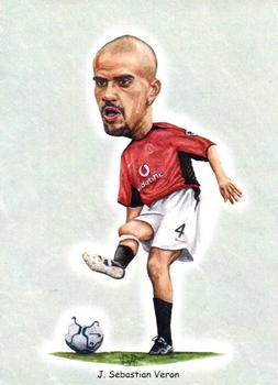 2002 Manchester United Football Caricatures #20 Juan Sebastian Veron Front