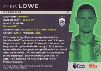 2018 Topps Platinum Premier League - Global Star #115 Chris Lowe Back
