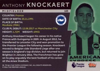 2018 Topps Platinum Premier League - Global Star Purple #105 Anthony Knockaert Back