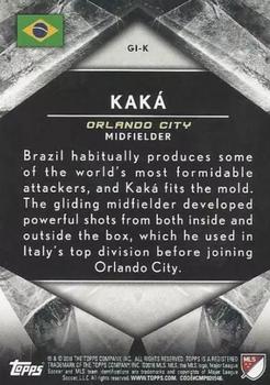 2016 Topps Apex MLS - Global Influence Blue #GI-K Kaká Back