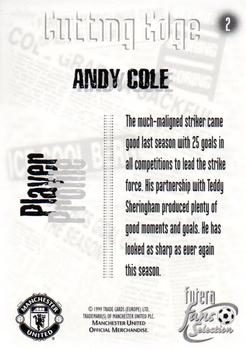 1999 Futera Manchester United Fans' Selection - Foil #2 Andy Cole Back
