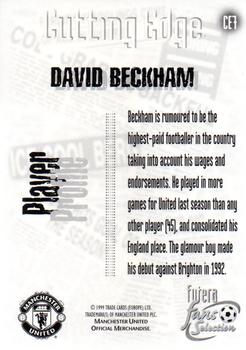 1999 Futera Manchester United Fans' Selection - Cutting Edge Foil #CE7 David Beckham Back