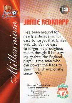 2000 Futera Fans Selection Liverpool - Fans Selection Foil #140 Jamie Redknapp Back