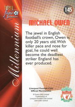 2000 Futera Fans Selection Liverpool - Fans Selection Foil #145 Michael Owen Back