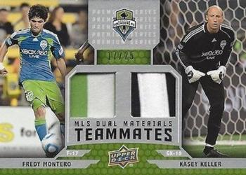 2011 Upper Deck MLS - MLS Dual Materials Teammates Premium Series #TM-KM Kasey Keller / Fredy Montero Front