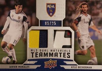 2011 Upper Deck MLS - MLS Dual Materials Teammates Premium Series #TM-MB Kyle Beckerman / Javier Morales Front