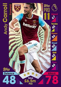 2016-17 Topps Match Attax Premier League - Pro 11 #P32 Andy Carroll Front