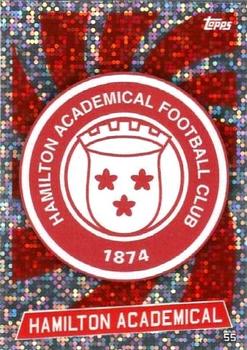 2016-17 Topps Match Attax SPFL #55 Hamilton Academical Club Badge Front
