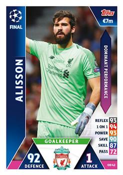 2018-19 Topps On-Demand Match Attax UEFA Champions League #OD 42 Alisson Front