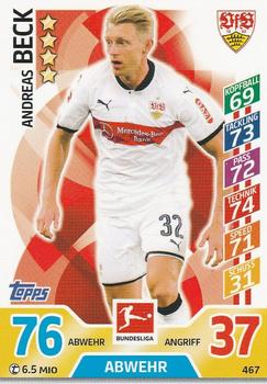 2017-18 Topps Match Attax Bundesliga Extra #467 Andreas Beck Front