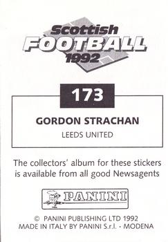 1991-92 Panini Scottish Football 92 #173 Gordon Strachan Back