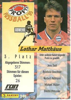 1994-95 Fussball´95 #246 Lothar Matthaus Back