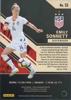2019-20 Panini Gold Standard #53 Emily Sonnett Back