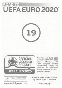 2019 Panini Road to UEFA Euro 2020 Stickers #19 Thibaut Courtois Back