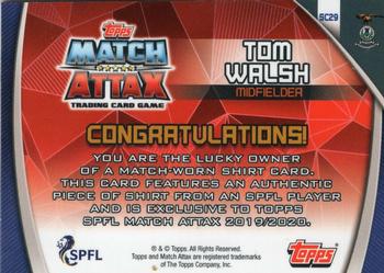 2019-20 Topps Match Attax SPFL - Shirt Cards #SC29 Tom Walsh Back