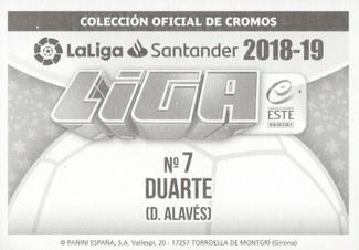 2018-19 Panini LaLiga Santander Este Stickers - Deportivo Alaves #7 Rubén Duarte Back