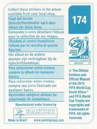 2010 Panini FIFA World Cup Stickers (Blue Back) #174 Angelos Basinas Back