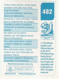 2010 Panini FIFA World Cup Stickers (Blue Back) #482 Robert Vittek Back