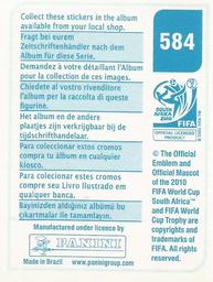 2010 Panini FIFA World Cup Stickers (Blue Back) #584 Ludovic Magnin Back