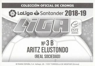 2018-19 Panini LaLiga Santander Este Stickers - Real Sociedad #3B Aritz Elustondo Back