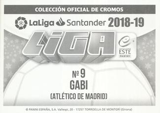 2018-19 Panini LaLiga Santander Este Stickers - Atletico Madrid #9 Gabi Back