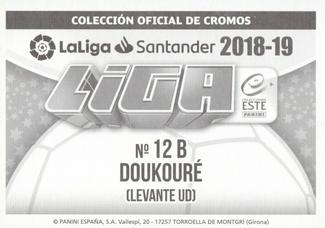 2018-19 Panini LaLiga Santander Este Stickers - Levante #12B Doukoure Back