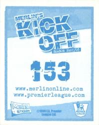 2008 Merlin's Premier League Kick Off #153 Jeremie Aliadiere Back
