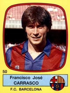 1988-89 Panini Spanish Liga #50 Francisco Jose Carrasco Front
