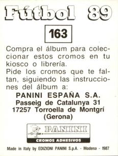 1988-89 Panini Spanish Liga #163 Escudo Back