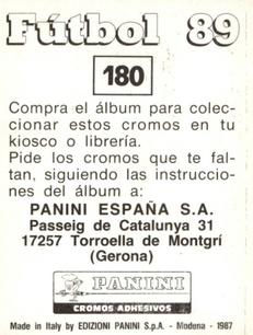 1988-89 Panini Spanish Liga #180 Sebastian Losada Back