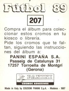 1988-89 Panini Spanish Liga #207 Jose Costa Back