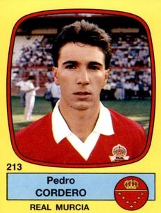 1988-89 Panini Spanish Liga #213 Pedro Cordero Front