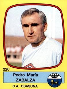 1988-89 Panini Spanish Liga #220 Pedro María Zabalza Front