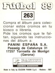 1988-89 Panini Spanish Liga #263 Rafael Paz Back
