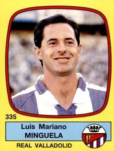 1988-89 Panini Spanish Liga #335 Luis Mariano Minguela Front