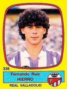 1988-89 Panini Spanish Liga #336 Fernando Ruiz Hierro Front