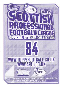 2013-14 Topps SPFL Stickers #84 Rowan Vine Back