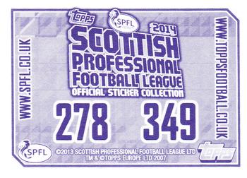 2013-14 Topps SPFL Stickers #278 James Keatings Back