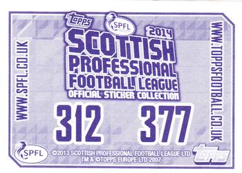 2013-14 Topps SPFL Stickers #377 Graeme Smith Back