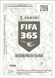 2018 Panini FIFA 365 Stickers #209 Lucas Vázquez Back