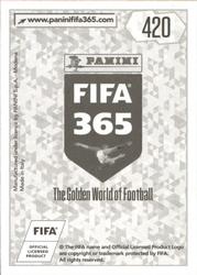 2018 Panini FIFA 365 Stickers #420 Luis Manuel Orejuela Back
