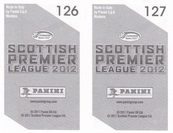 2012 Panini Scottish Premier League Stickers #126 / 127 John Potter / Gary Mason Back