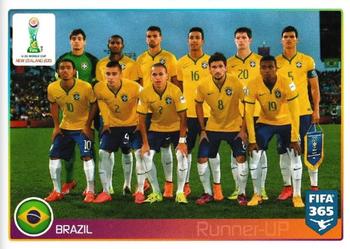 2015-16 Panini FIFA 365 The Golden World of Football Stickers #49 Brazil Front