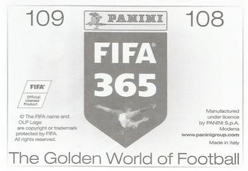 2015-16 Panini FIFA 365 The Golden World of Football Stickers #108 / 109 Emanuel Mammana / Nicolás Bertolo Back