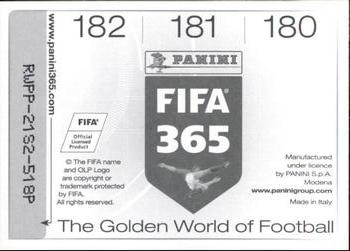 2015-16 Panini FIFA 365 The Golden World of Football Stickers #180 / 181 / 182 Danilo / Renato Augusto / Luciano Back