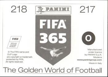 2015-16 Panini FIFA 365 The Golden World of Football Stickers #217 / 218 Emerson Sheik / Paolo Guerrero Back