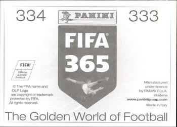 2015-16 Panini FIFA 365 The Golden World of Football Stickers #333 / 334 Morgan Schneiderlin / Memphis Depay Back