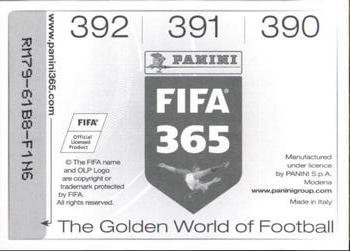 2015-16 Panini FIFA 365 The Golden World of Football Stickers #390 / 391 / 392 Gareth Bale / James Rodríguez / Karim Benzema Back