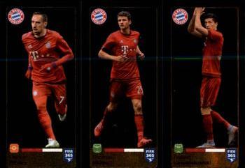2015-16 Panini FIFA 365 The Golden World of Football Stickers #480 / 481 / 482 Franck Ribéry / Thomas Müller / Robert Lewandowski Front